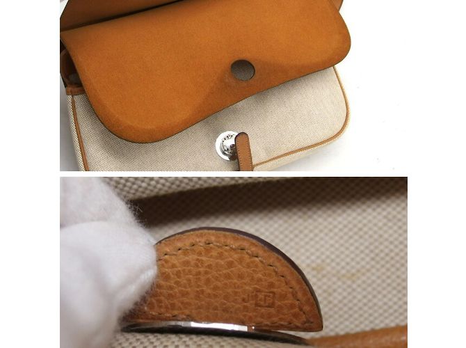 Borsa a spalla Vacheriese PM Colorado di Hermès Beige - vista 7