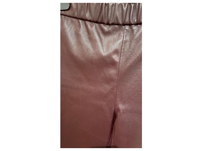 Leggings de cuero Sonia Rykiel burdeos - vista 5