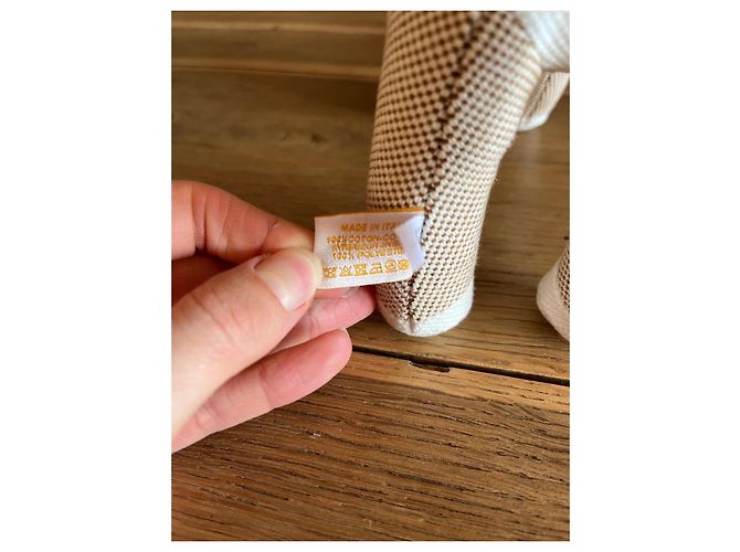 Peluche Cheval Hermès Epopée Beige Coton - vue 3