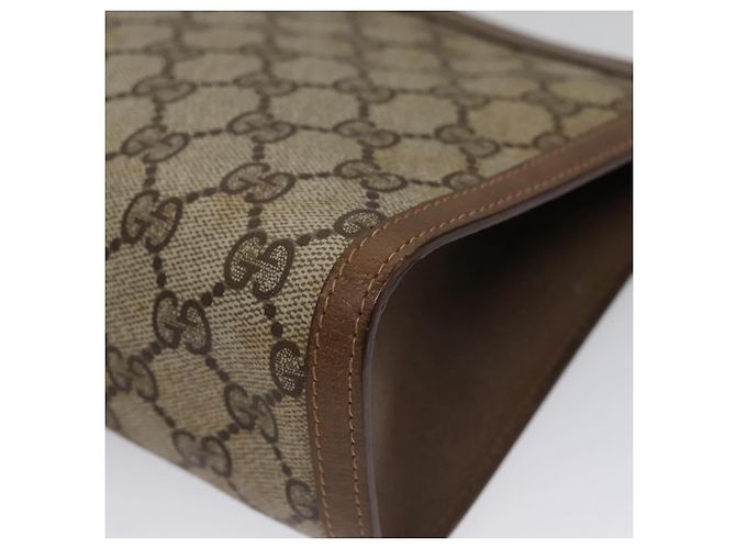 GUCCI GG Supreme Web Sherry Line Clutch Bag PVC Beige Rosso 89 01 033 Auth ep6982 - vista 10