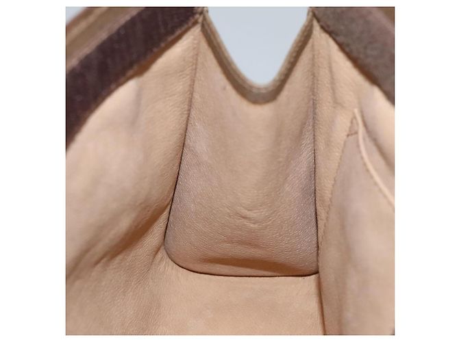 GUCCI GG Supreme Web Sherry Line Clutch Bag PVC Beige Rosso 89 01 033 Auth ep6982 - vista 16