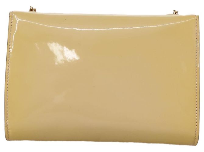 Borsa a spalla a catena Salvatore Ferragamo Smalto Giallo Auth hk1961 - vista 2