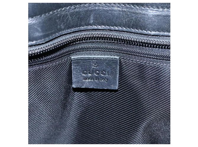 Bolso de mano de lona GG Gucci negro 33890 Auth ep7056 - vista 14