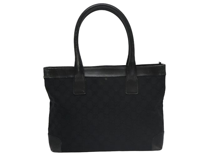 Bolso de mano de lona GG Gucci negro 33890 Auth ep7056 - vista 2