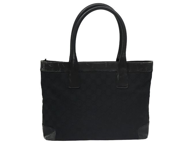 Bolso de mano de lona GG Gucci negro 33890 Auth ep7056 - vista 3
