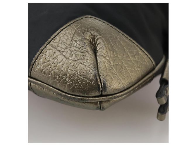 Borsa a Spalla BURBERRY in Nylon e Pelle Nera Auth ti2478 Nero - vista 14