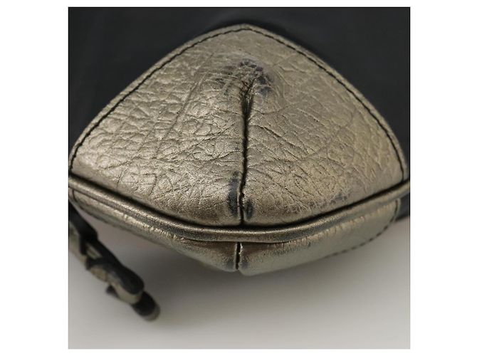 Borsa a Spalla BURBERRY in Nylon e Pelle Nera Auth ti2478 Nero - vista 15