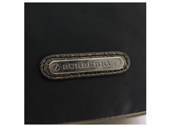 Borsa a Spalla BURBERRY in Nylon e Pelle Nera Auth ti2478 Nero - vista 17