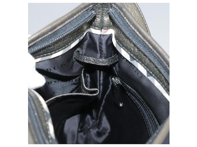 Borsa a Spalla BURBERRY in Nylon e Pelle Nera Auth ti2478 Nero - vista 19