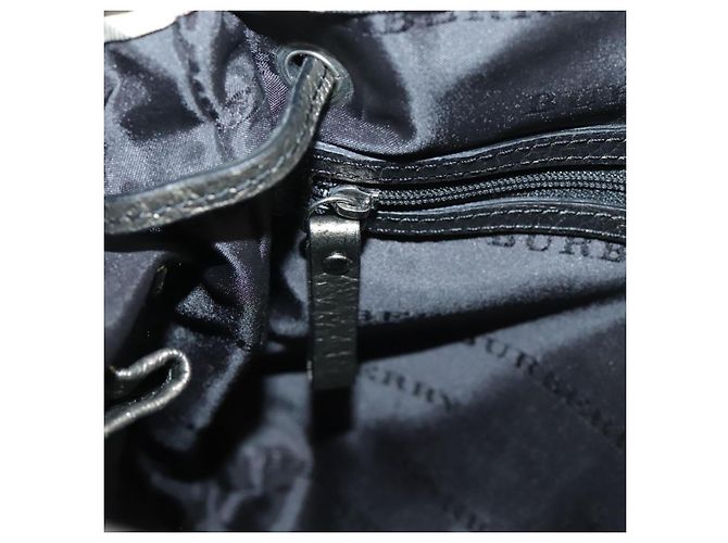 Borsa a Spalla BURBERRY in Nylon e Pelle Nera Auth ti2478 Nero - vista 20
