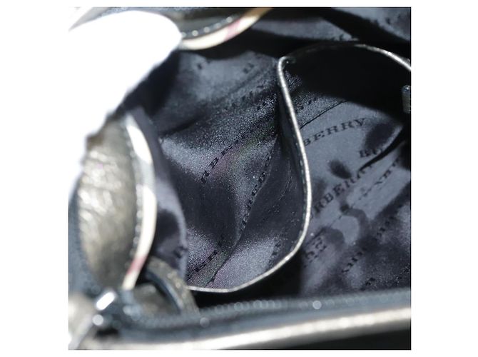 Borsa a Spalla BURBERRY in Nylon e Pelle Nera Auth ti2478 Nero - vista 21