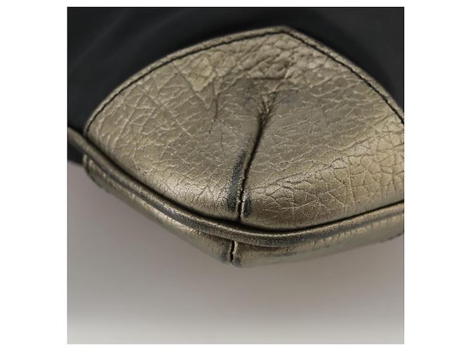 Borsa a Spalla BURBERRY in Nylon e Pelle Nera Auth ti2478 Nero - vista 9
