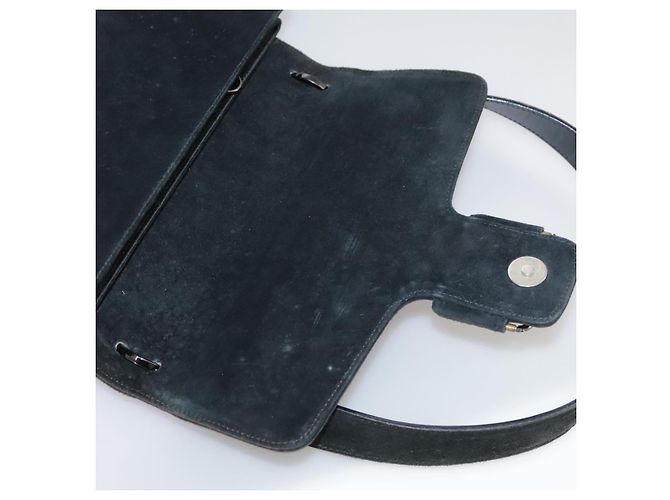 Bolsa de ombro Salvatore Ferragamo em camurça preta Auth hk1963 Preto - vista 10