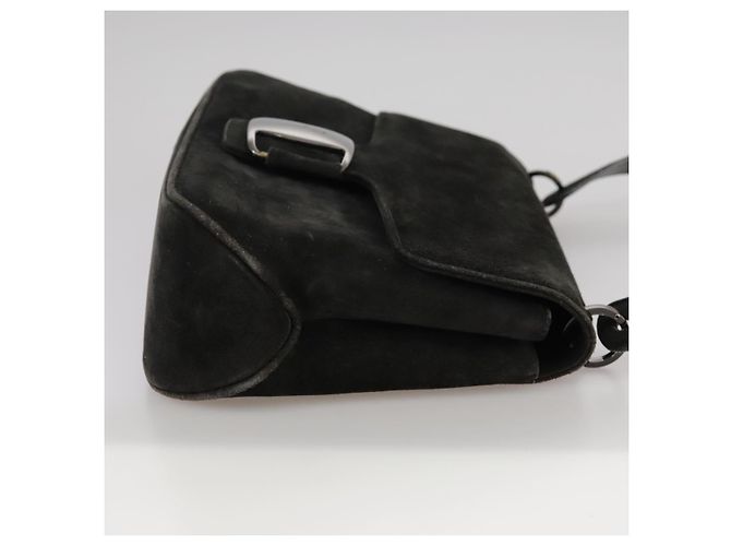 Bolsa de ombro Salvatore Ferragamo em camurça preta Auth hk1963 Preto - vista 4