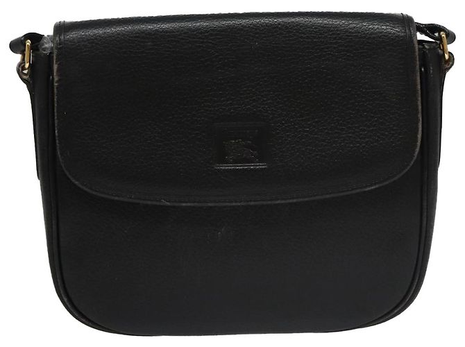 Autre Marque Borsa a spalla Burberrys in pelle nera Auth ep6980 Nero - vista 13