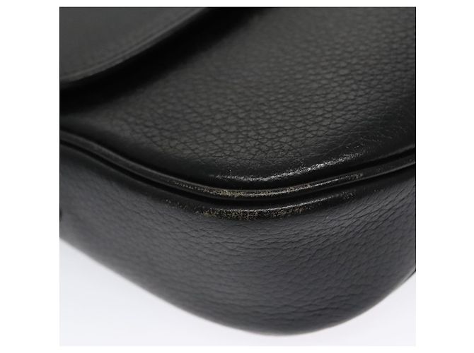 Autre Marque Borsa a spalla Burberrys in pelle nera Auth ep6980 Nero - vista 14