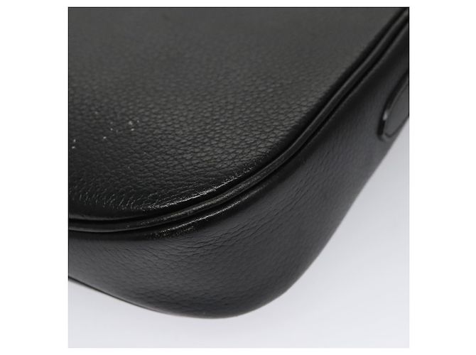 Autre Marque Borsa a spalla Burberrys in pelle nera Auth ep6980 Nero - vista 15