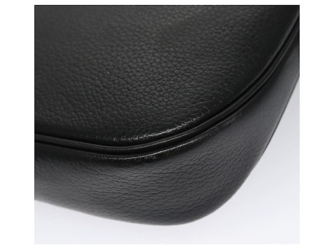 Autre Marque Borsa a spalla Burberrys in pelle nera Auth ep6980 Nero - vista 16