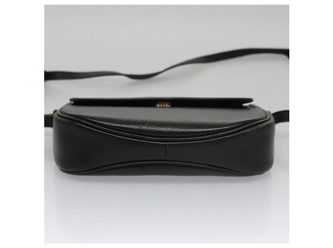 Autre Marque Borsa a spalla Burberrys in pelle nera Auth ep6980 Nero - vista 5
