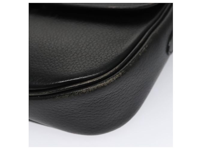 Autre Marque Borsa a spalla Burberrys in pelle nera Auth ep6980 Nero - vista 9