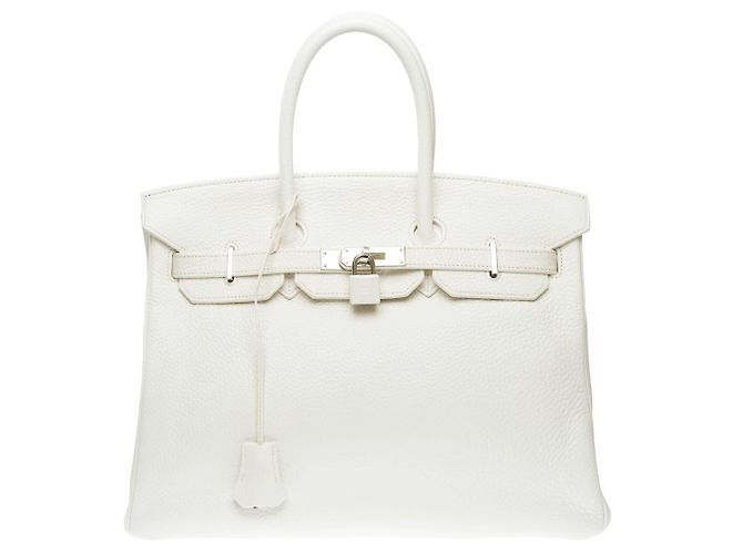 Hermès HERMES Birkin 35 Tasche aus Weißem Leder - 102293 - Ansicht 2
