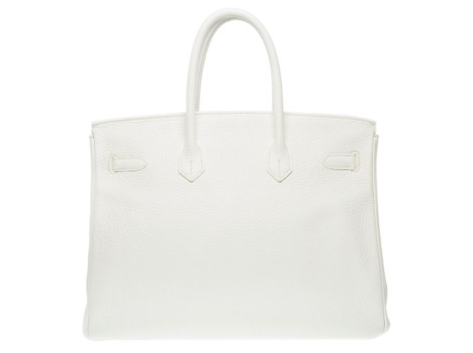 Hermès HERMES Birkin 35 Tasche aus Weißem Leder - 102293 - Ansicht 3