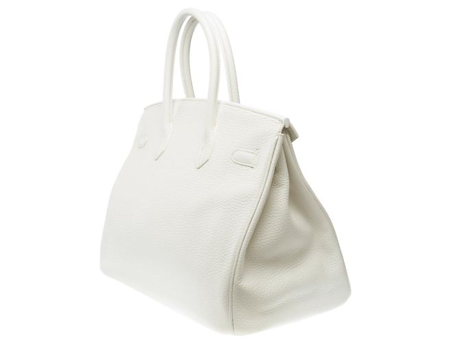 Hermès HERMES Birkin 35 Tasche aus Weißem Leder - 102293 - Ansicht 5
