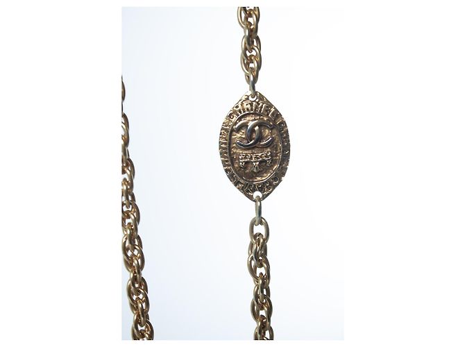 Chanel, collana a catena con corona d'oro - vista 3