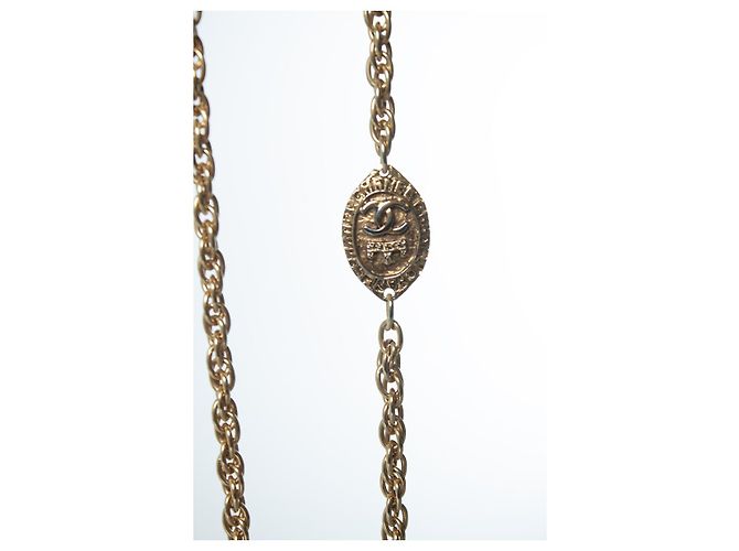 Chanel, collana a catena con corona d'oro - vista 4