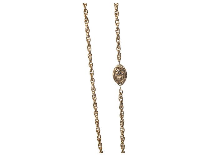 Chanel, collana a catena con corona d'oro - vista 5