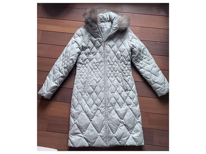 Autre Marque Marvin Richards Down Jacket Grey Fox Fur Collar Size S - view 3