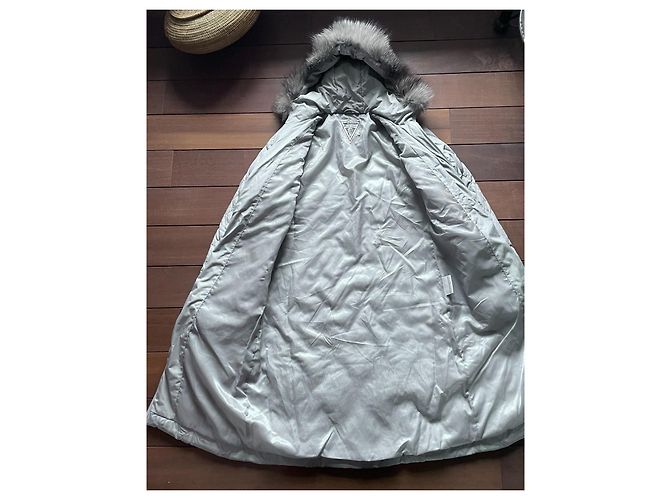 Autre Marque Marvin Richards Down Jacket Grey Fox Fur Collar Size S - view 8