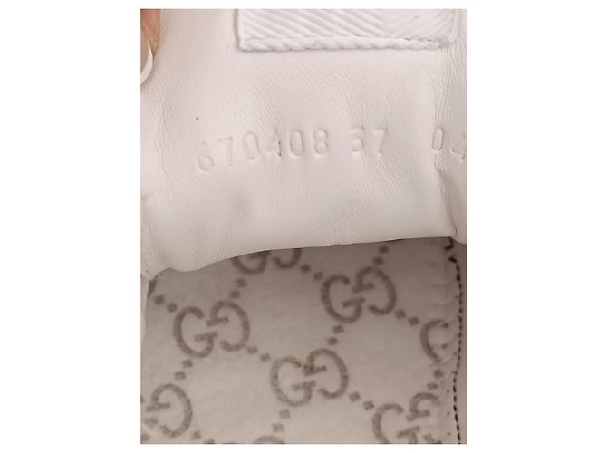 Baskets Gucci ChuckyB en cuir blanc taille 37 - vue 10