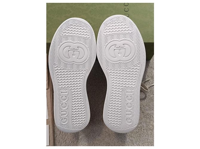 Baskets Gucci ChuckyB en cuir blanc taille 37 - vue 11