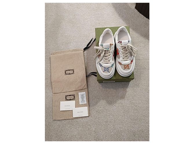 Baskets Gucci ChuckyB en cuir blanc taille 37 - vue 4