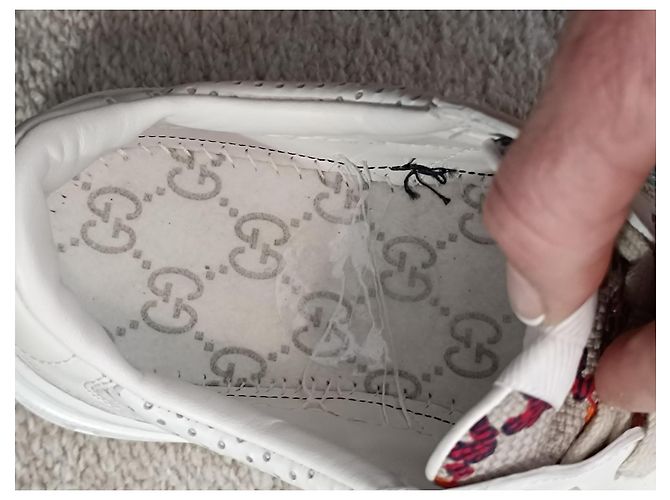 Baskets Gucci ChuckyB en cuir blanc taille 37 - vue 6