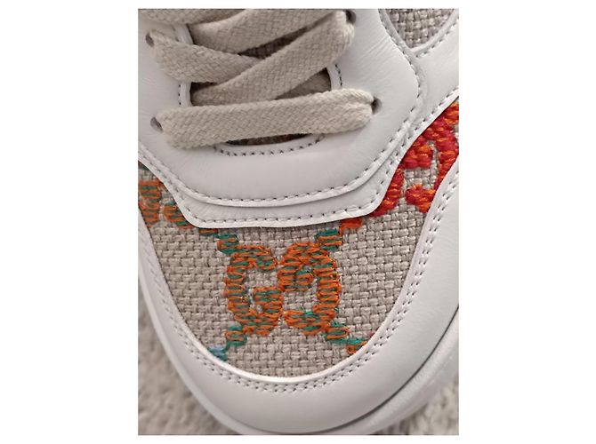 Baskets Gucci ChuckyB en cuir blanc taille 37 - vue 8