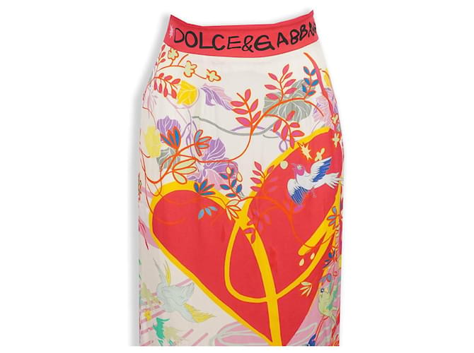 Dolce & Gabbana Falda larga de seda Dolce Gabbana Multicolor - vista 4