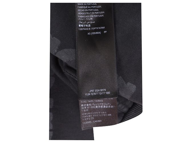 Everyday Hoodie Distressed Stencil 3B Balenciaga in Cotone Nero - vista 5