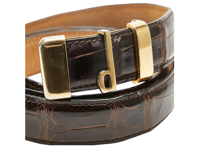 Alfred Dunhill Cintura in pelle con stampa coccodrillo Dunhill - vista 4