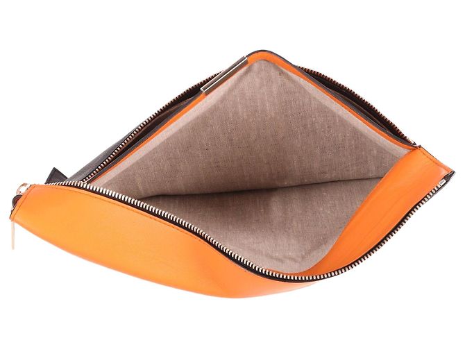 Borsa a mano Victoria Beckham in pelle arancione - vista 4