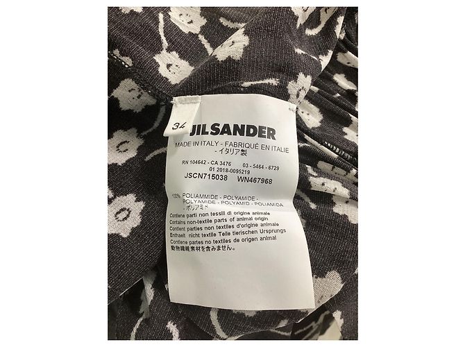Abito maxi con stampa floreale Jil Sander in poliammide nera Nero - vista 11