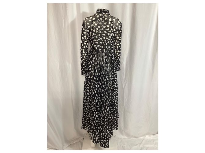 Abito maxi con stampa floreale Jil Sander in poliammide nera Nero - vista 12