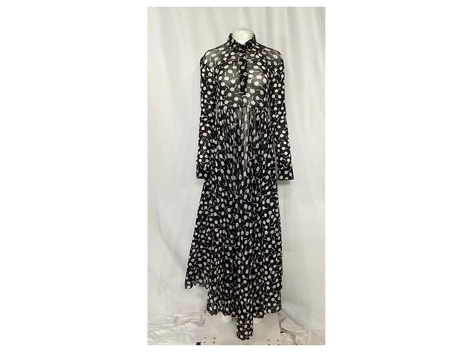 Abito maxi con stampa floreale Jil Sander in poliammide nera Nero - vista 13