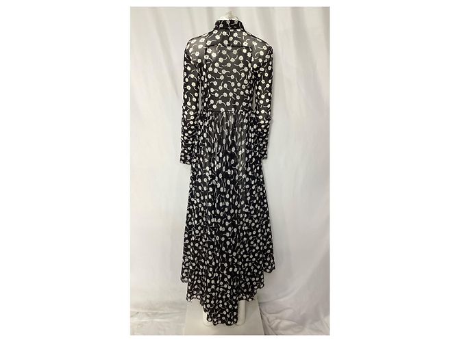 Abito maxi con stampa floreale Jil Sander in poliammide nera Nero - vista 14