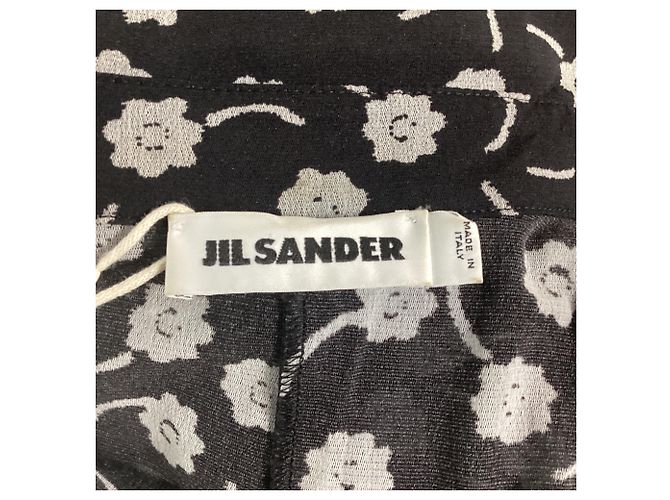 Abito maxi con stampa floreale Jil Sander in poliammide nera Nero - vista 4