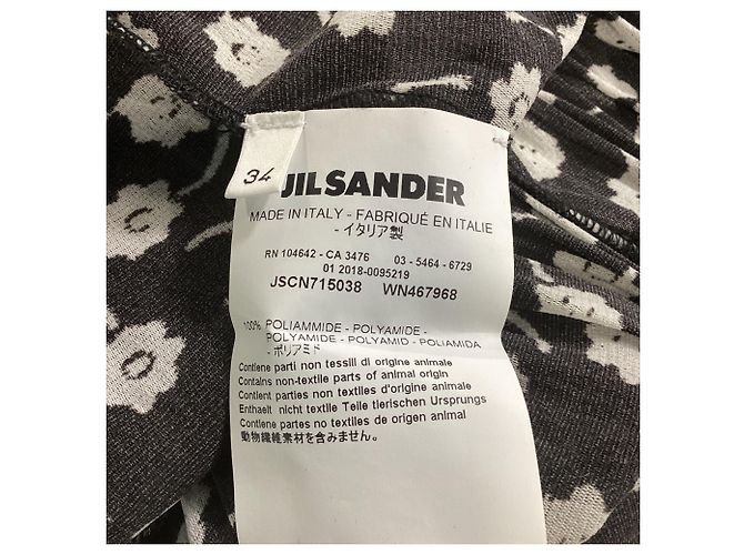 Abito maxi con stampa floreale Jil Sander in poliammide nera Nero - vista 5