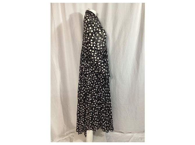 Abito maxi con stampa floreale Jil Sander in poliammide nera Nero - vista 7
