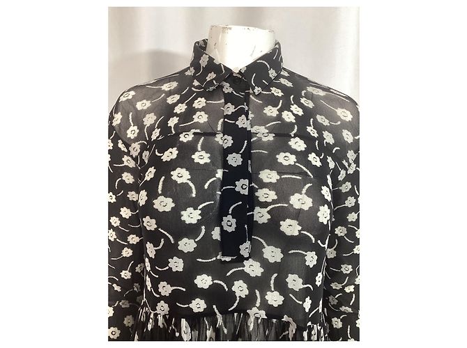 Abito maxi con stampa floreale Jil Sander in poliammide nera Nero - vista 8