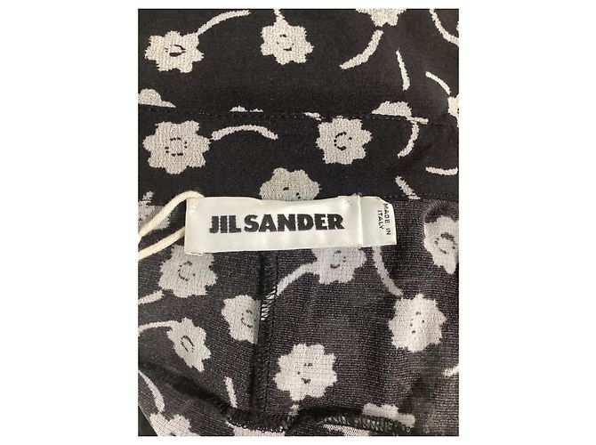 Abito maxi con stampa floreale Jil Sander in poliammide nera Nero - vista 9